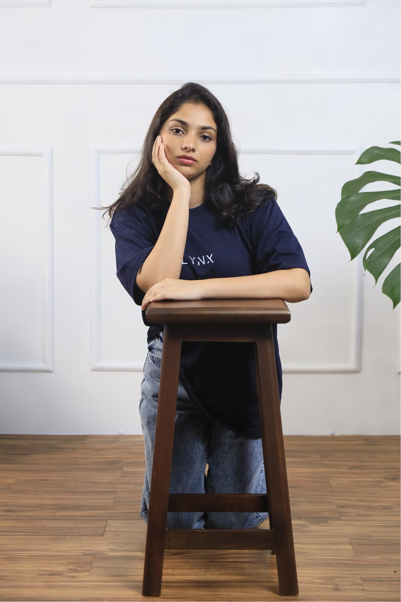 Lynx Unisex Oversized T-Shirt - Navy Blue — image 3
