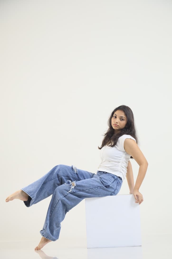 Lynx Acid Washed Wide Leg Patch Denim - Blue — image 3