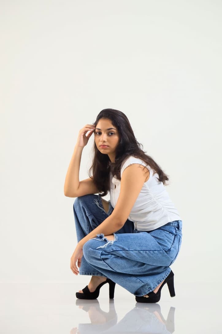 Lynx Acid Washed Wide Leg Patch Denim - Blue — image 2